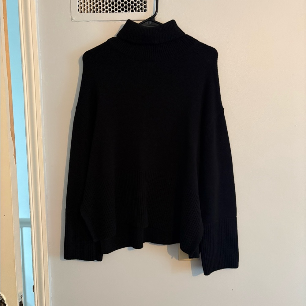 Women's Black Turtleneck Sweater